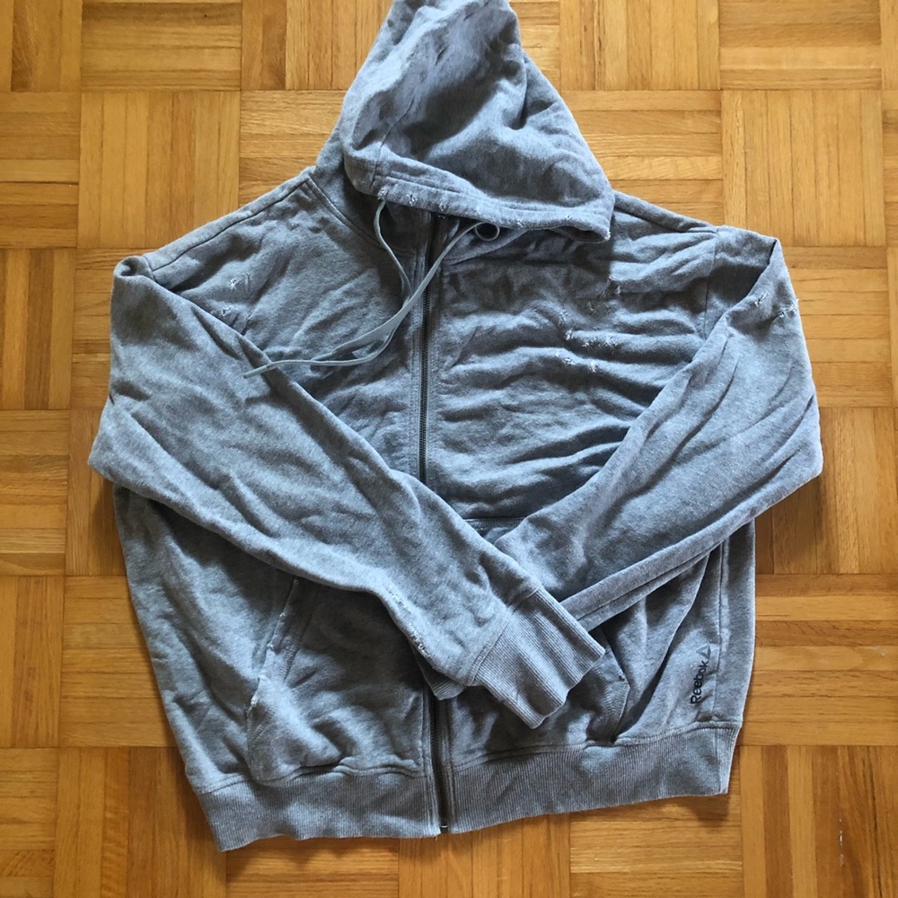 Reebok Oversized Distressed Hoodie